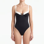 CoastContour Women's Color Block Strapless One Piece Swimsuit
