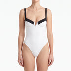 CoastContour Women's Color Block Strapless One Piece Swimsuit