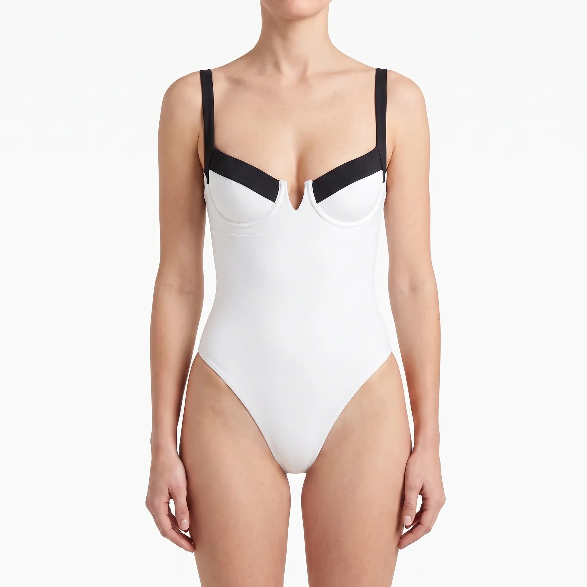 CoastContour Women's Color Block Strapless One Piece Swimsuit