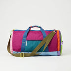 Compact Foldable Color-Block Duffel Bag - 21 Inch Capacity