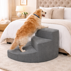 Elevated Pet Access Stairs with Non-Slip Foam Design | Space-Saving Solution for Pet Mobility