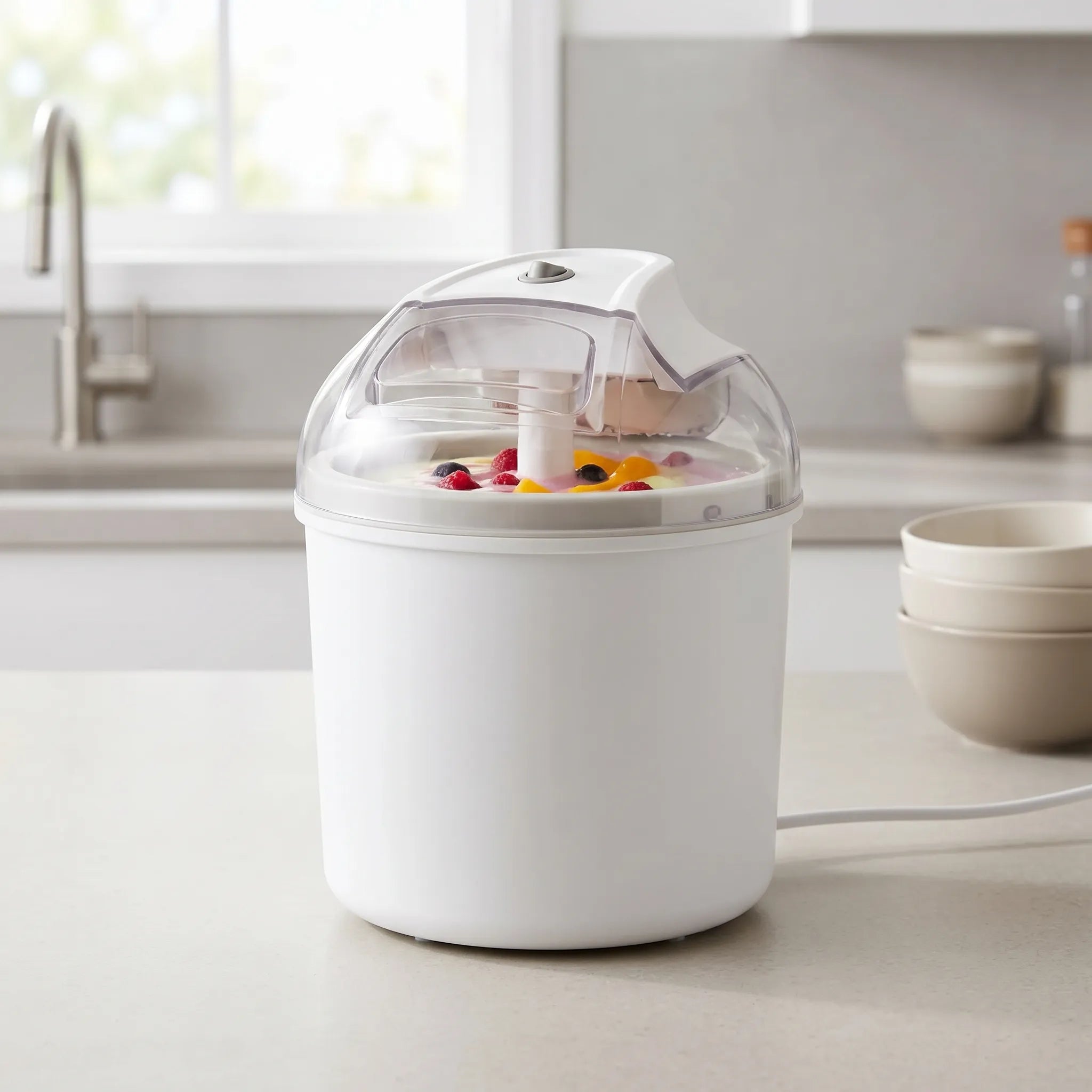 FrostWhirl Automatic Ice Cream and Frozen Dessert Maker
