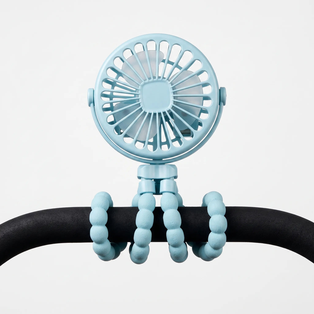 Bendable Tripod Portable Fan with USB Charging – 360° Rotation & Child-Safe Design