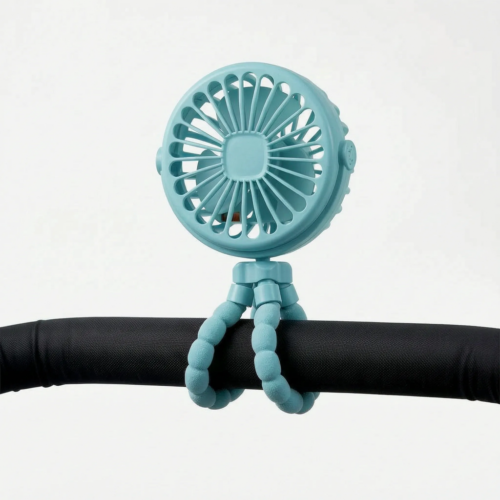 Bendable Tripod Portable Fan with USB Charging – 360° Rotation & Child-Safe Design