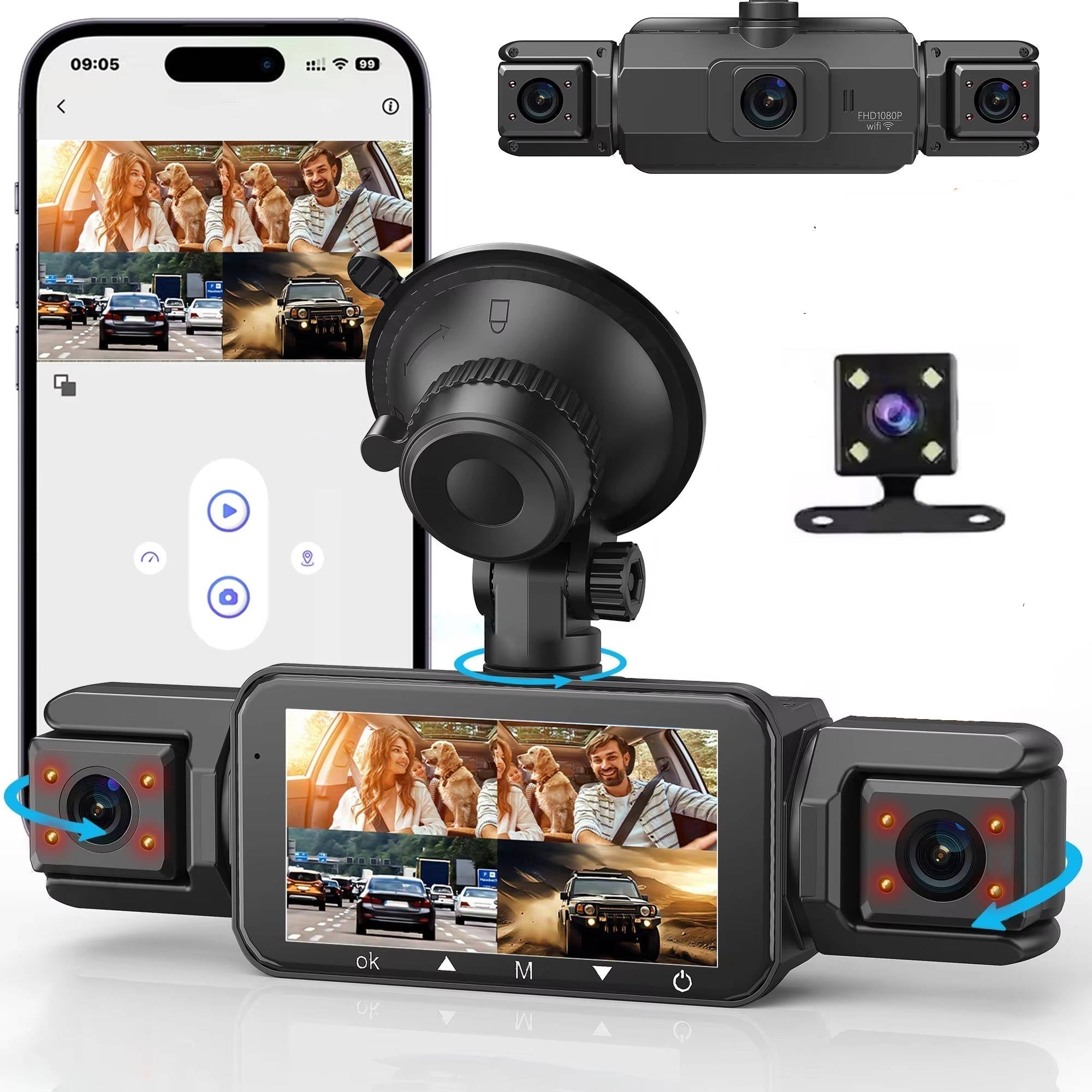 Four-Camera Wireless Vehicle Monitoring System with Night Vision