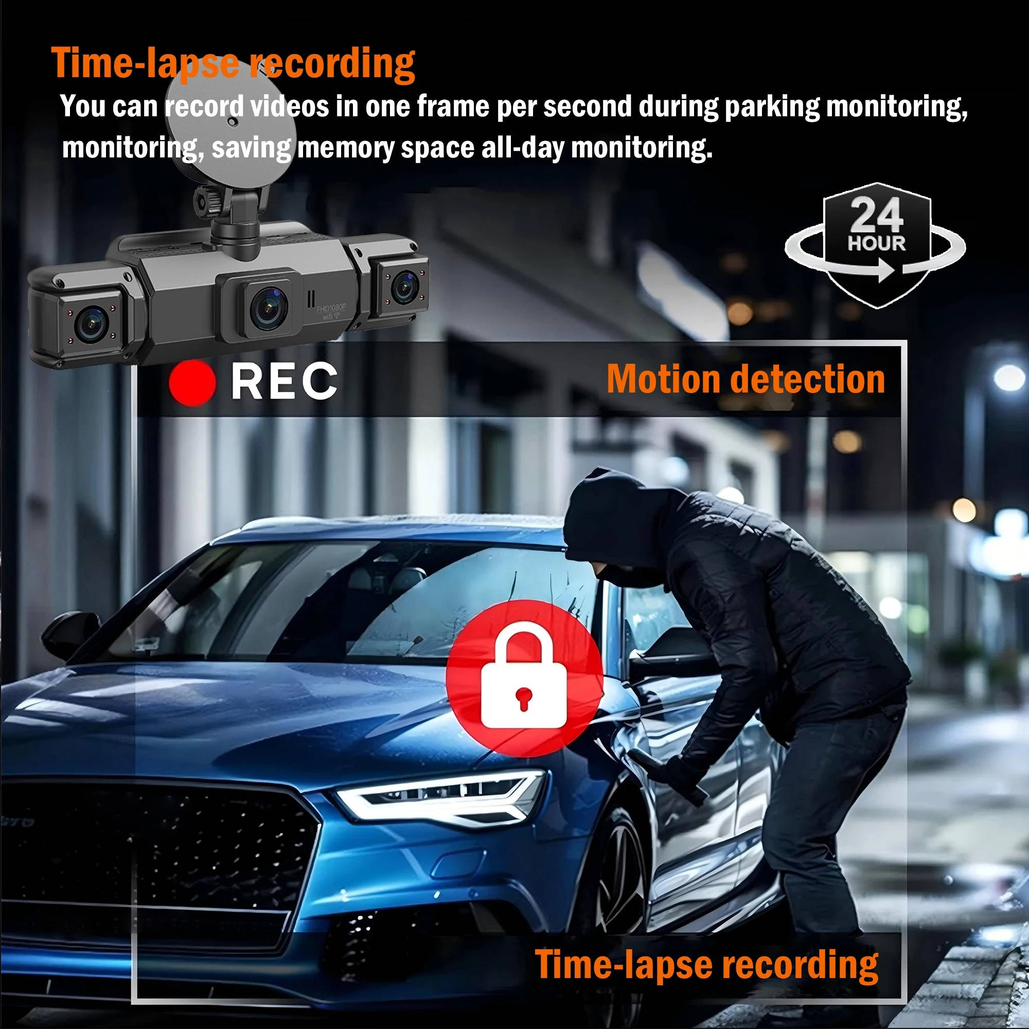 Four-Camera Wireless Vehicle Monitoring System with Night Vision