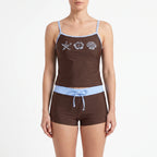 CoralBreeze Women's Printed Tankini Swim Set with Boy Shorts