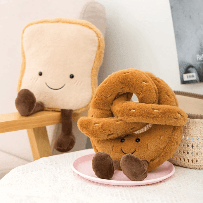 CroffyHug Croissant Plush Toy Soft Stuffed Comfort Companion for Kids