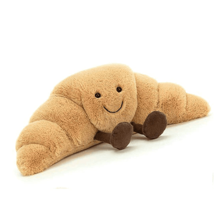 CroffyHug Croissant Plush Toy Soft Stuffed Comfort Companion for Kids
