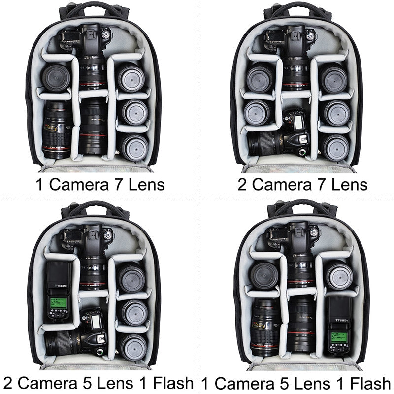 SnapGuard Waterproof Camera Backpack with Quick Access and Laptop Sleeve