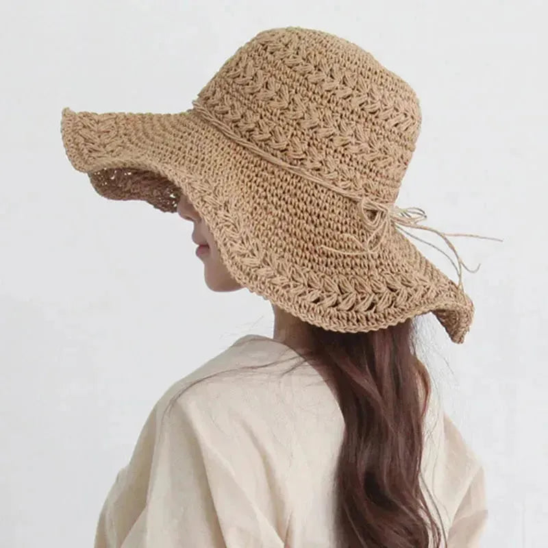 SunLoom Wide Brim Straw Sun Hat for Women Summer Style