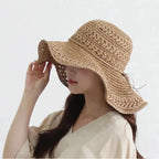 SunLoom Wide Brim Straw Sun Hat for Women Summer Style