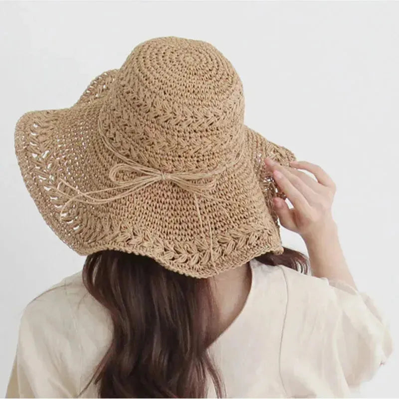 SunLoom Wide Brim Straw Sun Hat for Women Summer Style