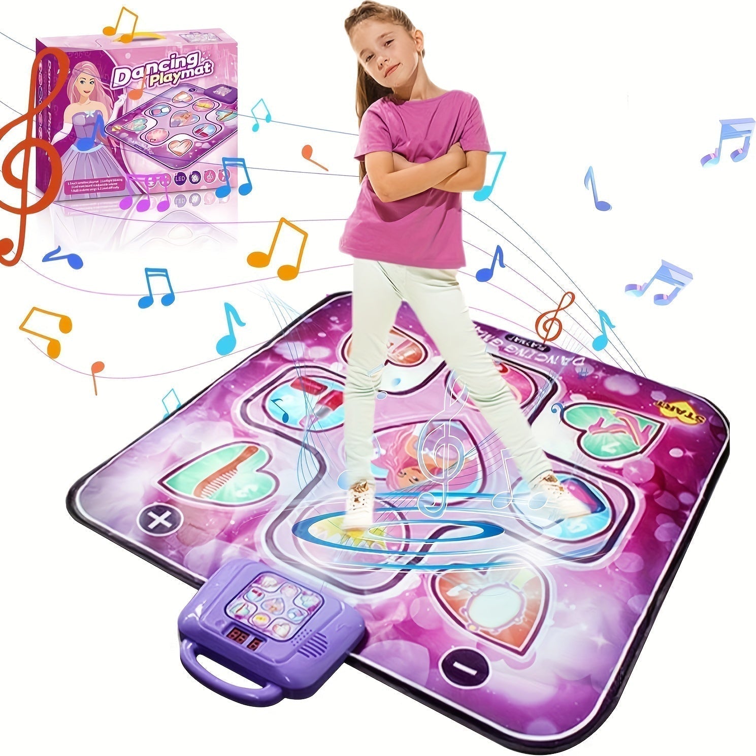 RhythmHop Interactive Dance Mat for Kids with Music and Score Game