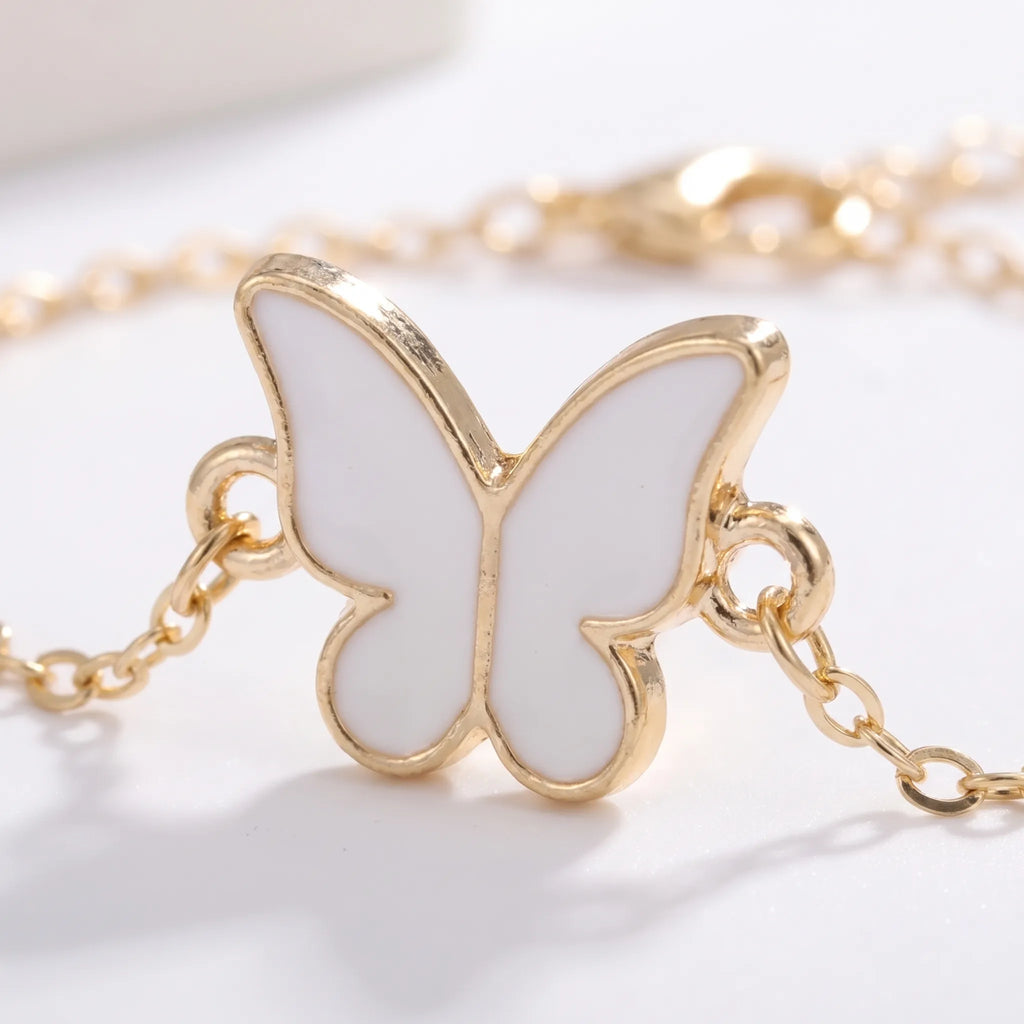 ButterLuxe Butterfly Jewelry Set with Necklace, Bracelet, Ring and Earrings