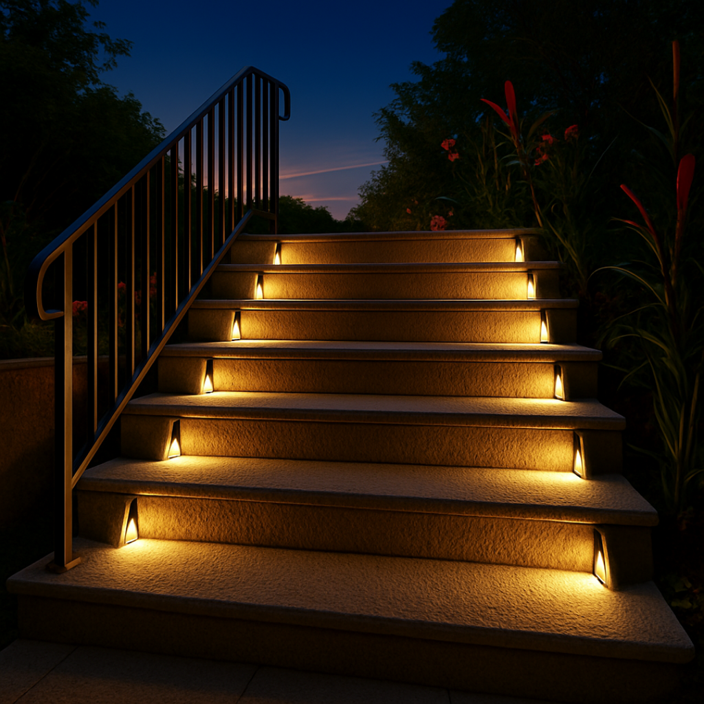 PathGlow Solar LED Step Lights for Outdoor Stairs and Pathways