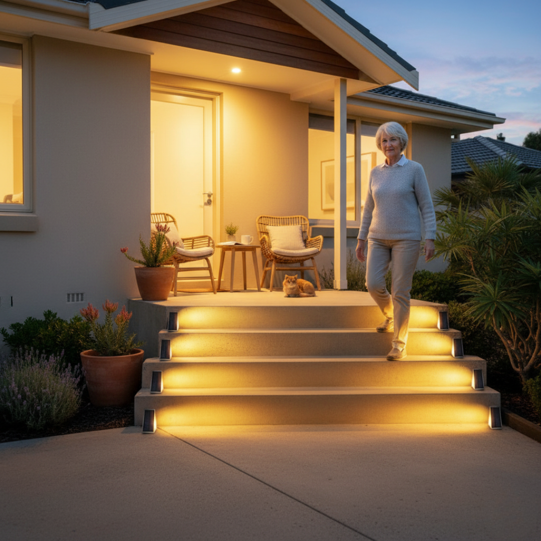 PathGlow Solar LED Step Lights for Outdoor Stairs and Pathways