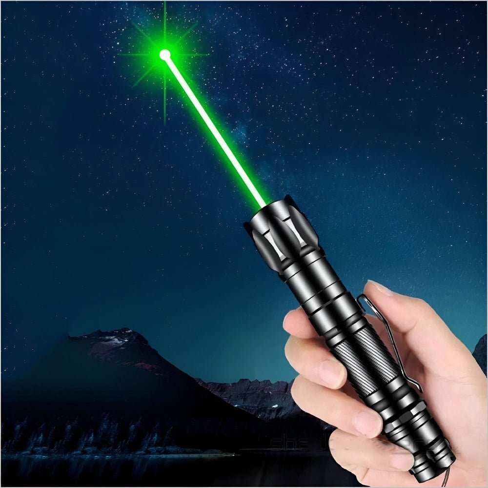 Premium Green Laser Pointer with USB Charging | 532nm Beam for Presentations and Stargazing