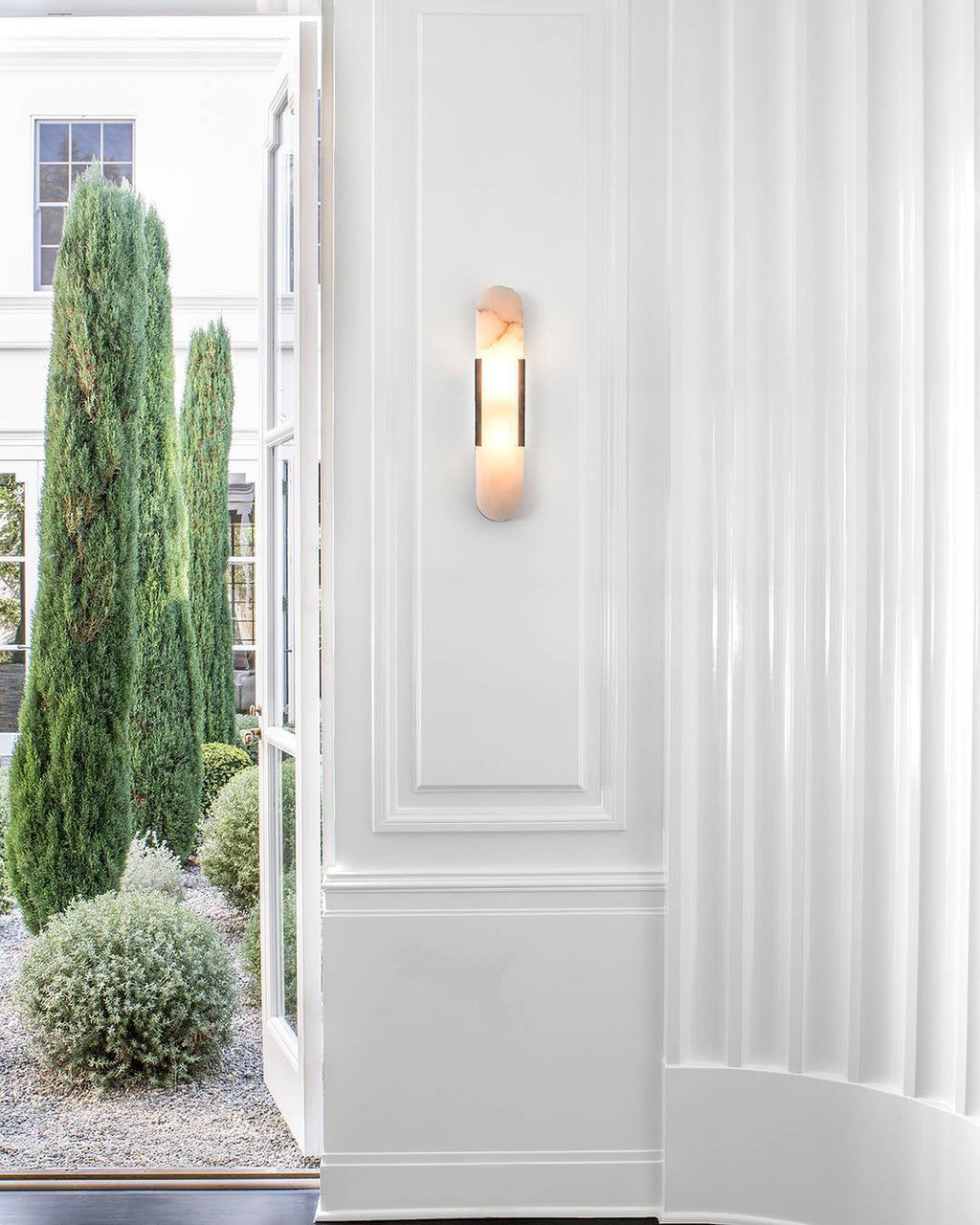StoneAura LED Marble Wall Sconce for Hallway Bedroom and Living Room