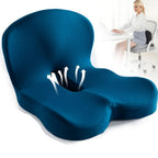 ErgoNest Memory Foam Seat Cushion with Washable Cover for Office Car