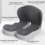 ErgoNest Memory Foam Seat Cushion with Washable Cover for Office Car