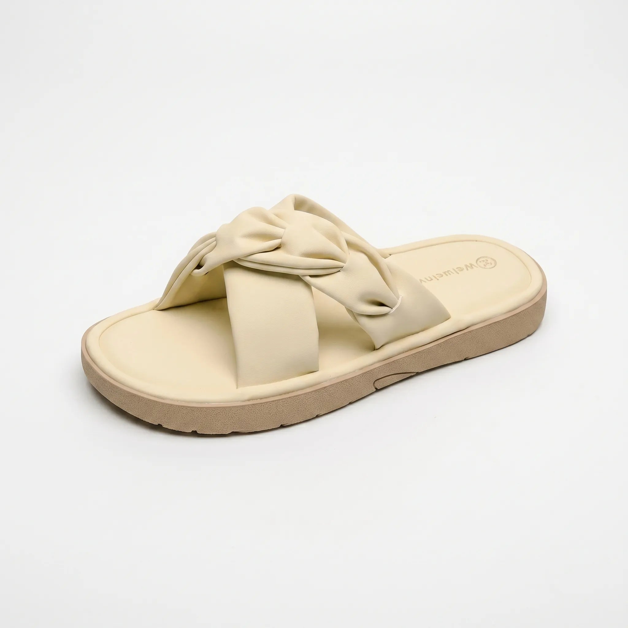 CoastTwist Women's Flat Slip-On Sandals with Twisted Strap