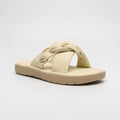CoastTwist Women's Flat Slip-On Sandals with Twisted Strap