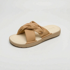 CoastTwist Women's Flat Slip-On Sandals with Twisted Strap