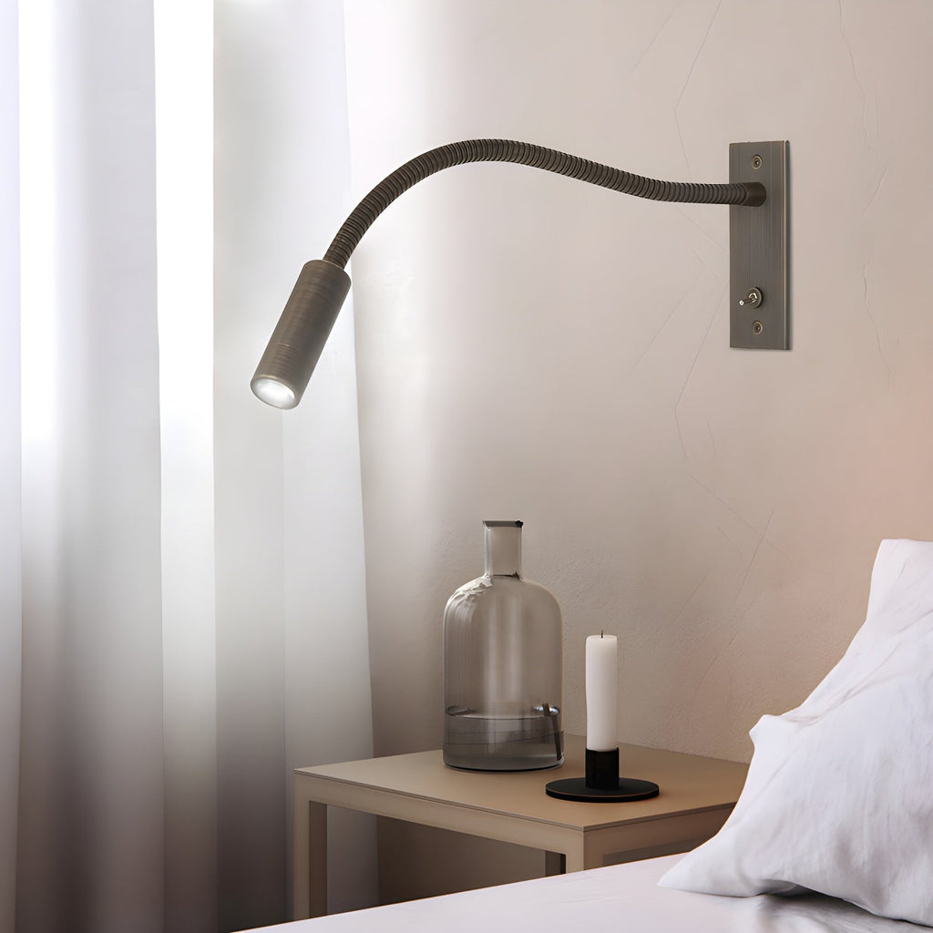 FlexBeam LED Gooseneck Wall Reading Light for Bedroom and Study