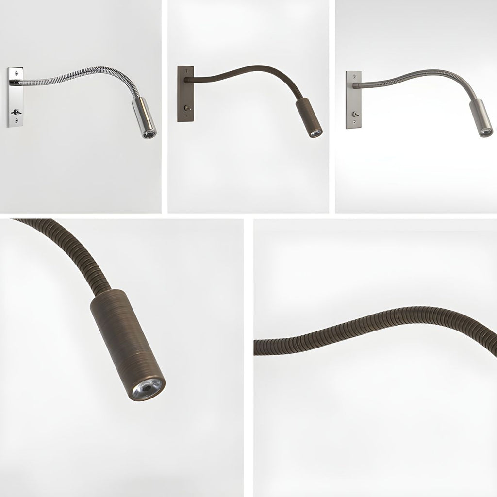FlexBeam LED Gooseneck Wall Reading Light for Bedroom and Study