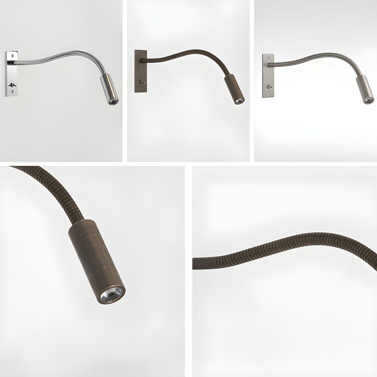 FlexBeam LED Gooseneck Wall Reading Light for Bedroom and Study