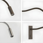 FlexBeam LED Gooseneck Wall Reading Light for Bedroom and Study