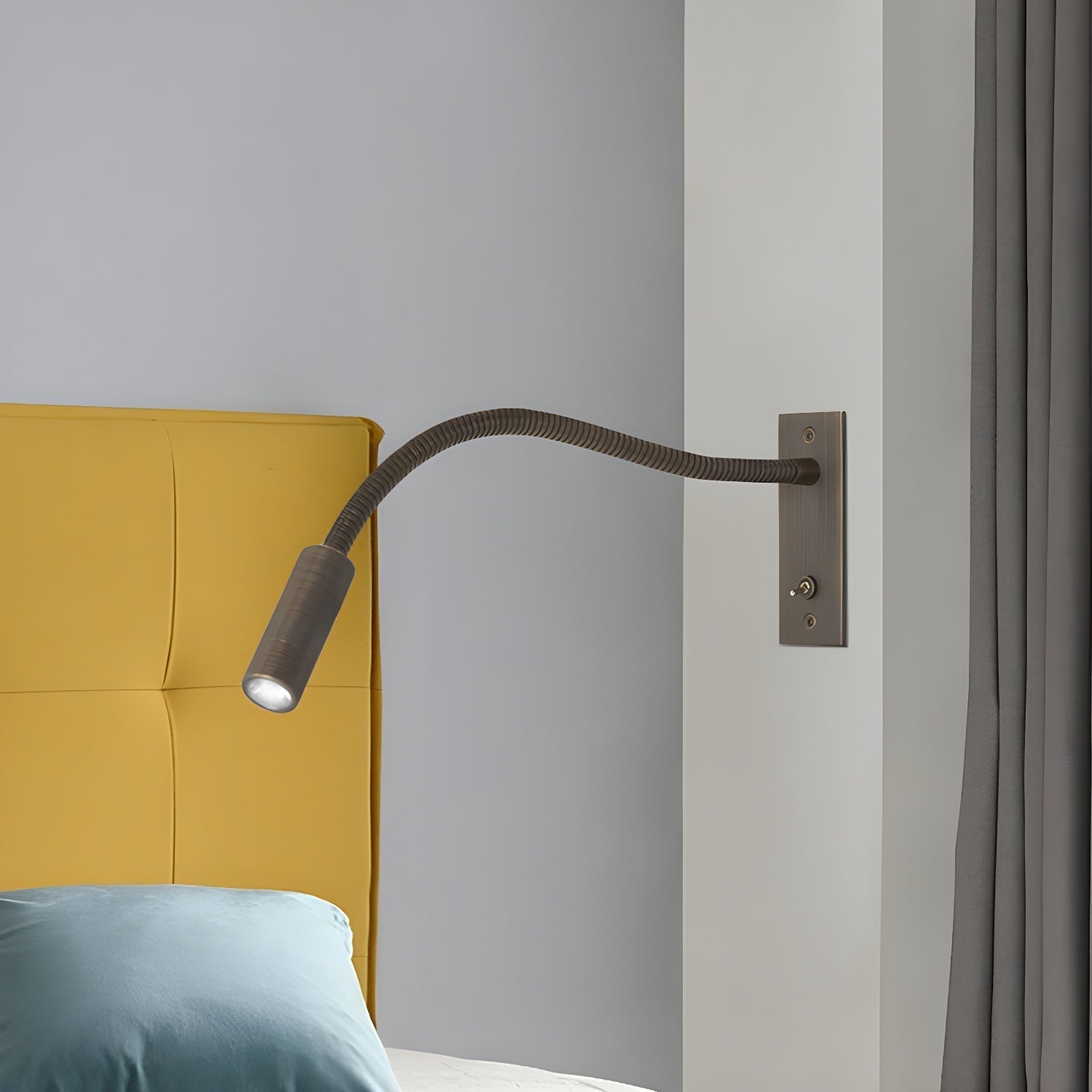 FlexBeam LED Gooseneck Wall Reading Light for Bedroom and Study