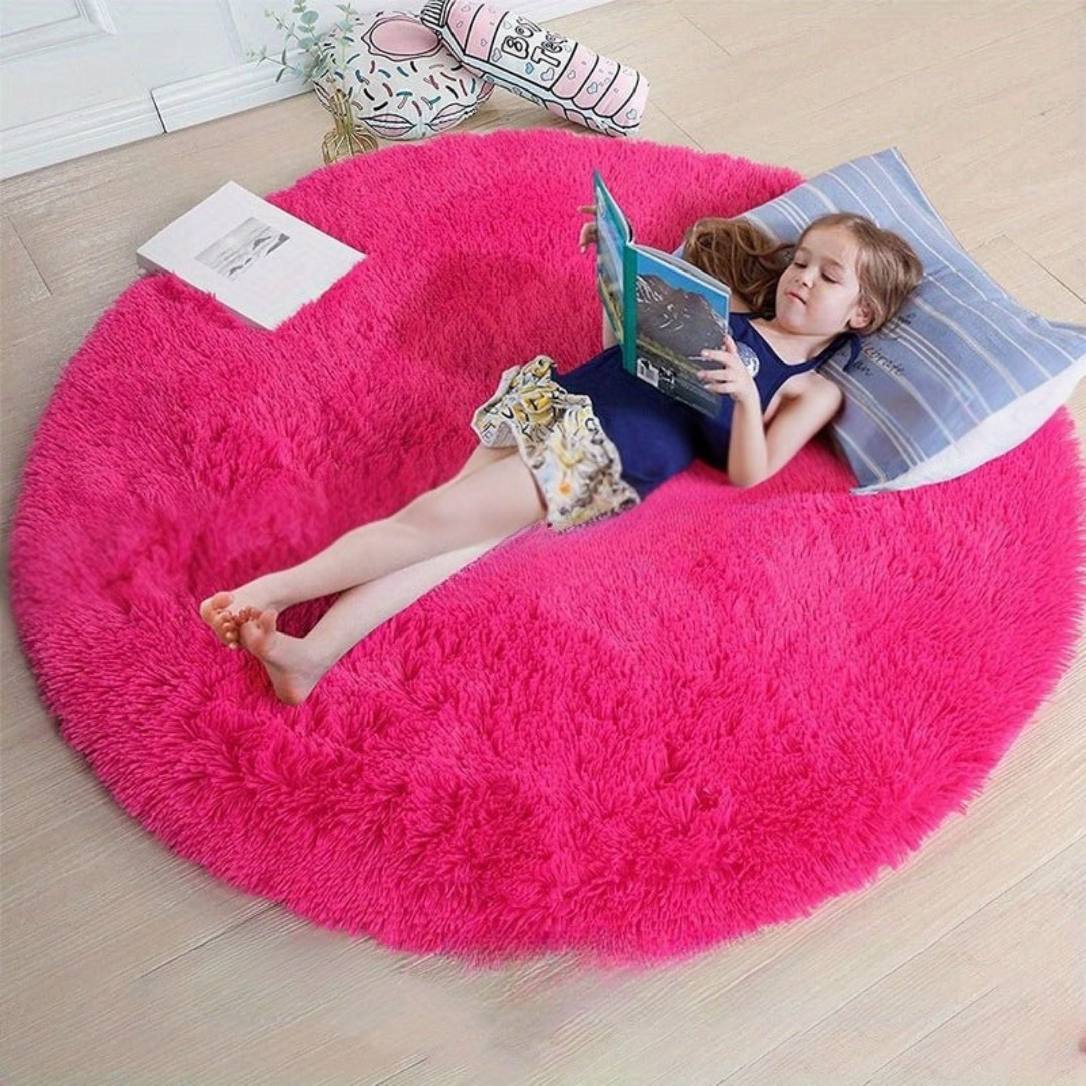 Nuvello Tapis Rond Moelleux Antidérapant