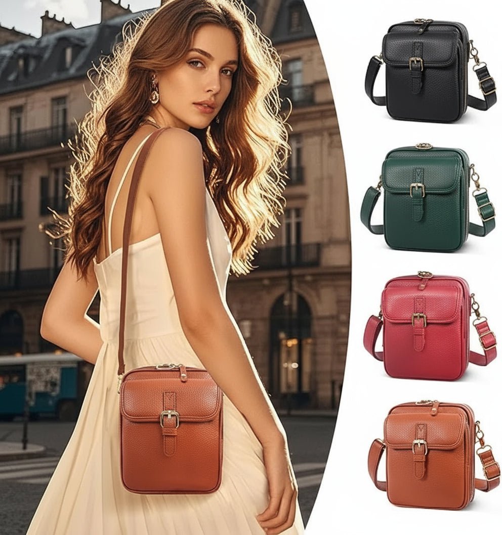 UrbanVault Compact Crossbody Bag with Secure Zipper Storage for Everyday