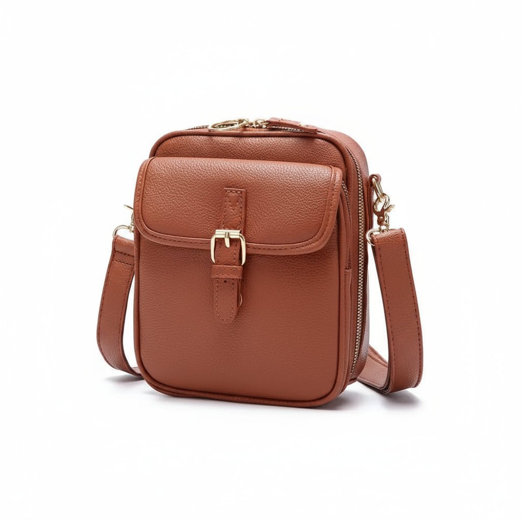 UrbanVault Compact Crossbody Bag with Secure Zipper Storage for Everyday