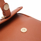 Secure Compact Leather Crossbody Bag with Anti-Theft Zippers