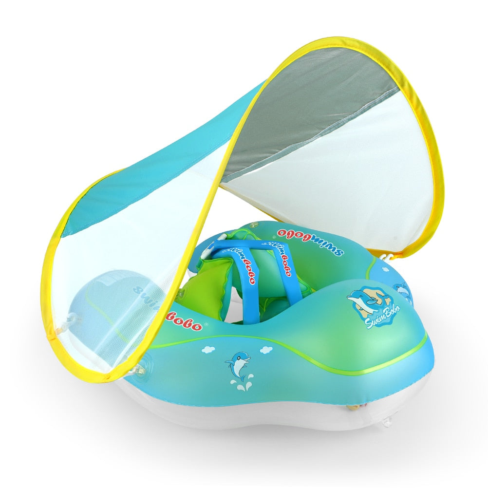 SunnyFloat Baby Swim Ring with Removable Sunshade