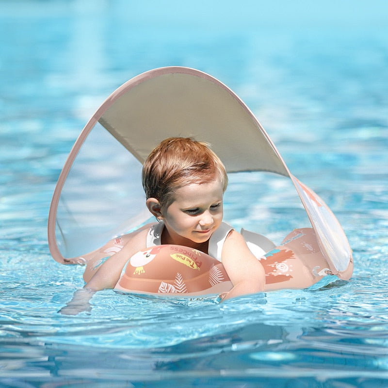 SunnyFloat Baby Swim Ring with Removable Sunshade