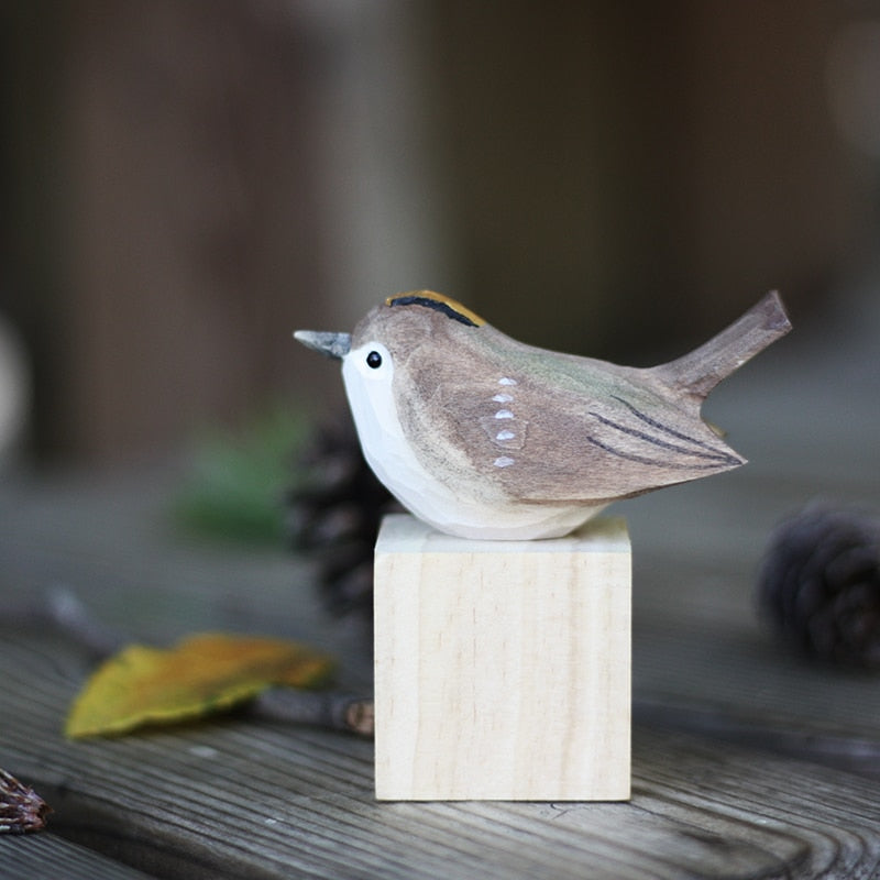 NordPerch Wooden Bird Figurines Scandinavian Home Decor Set