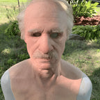 Realistic Old Man Latex Costume Mask for Adults