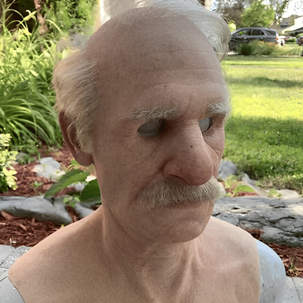 Realistic Old Man Latex Costume Mask for Adults