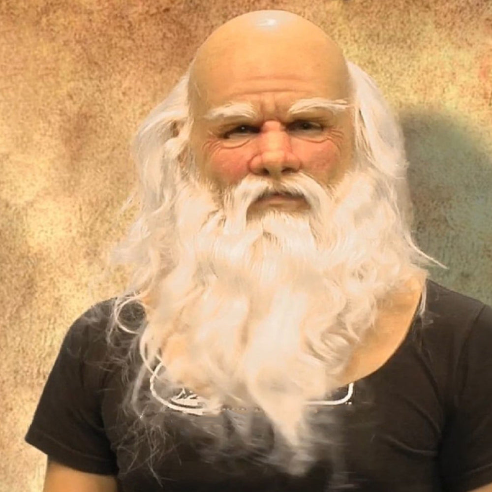 Realistic Old Man Latex Costume Mask for Adults