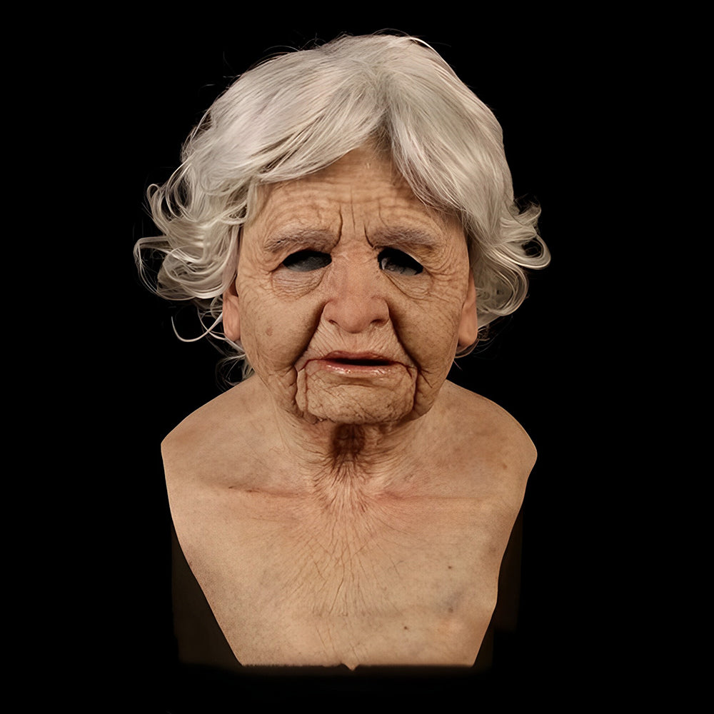 Realistic Old Man Latex Costume Mask for Adults