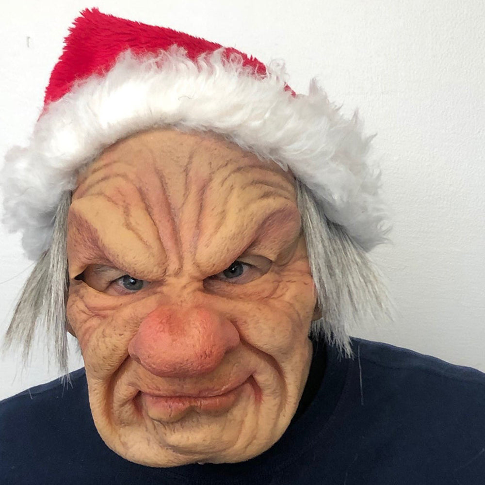 Realistic Old Man Latex Costume Mask for Adults