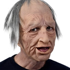 Realistic Old Man Latex Costume Mask for Adults