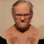 Realistic Old Man Latex Costume Mask for Adults
