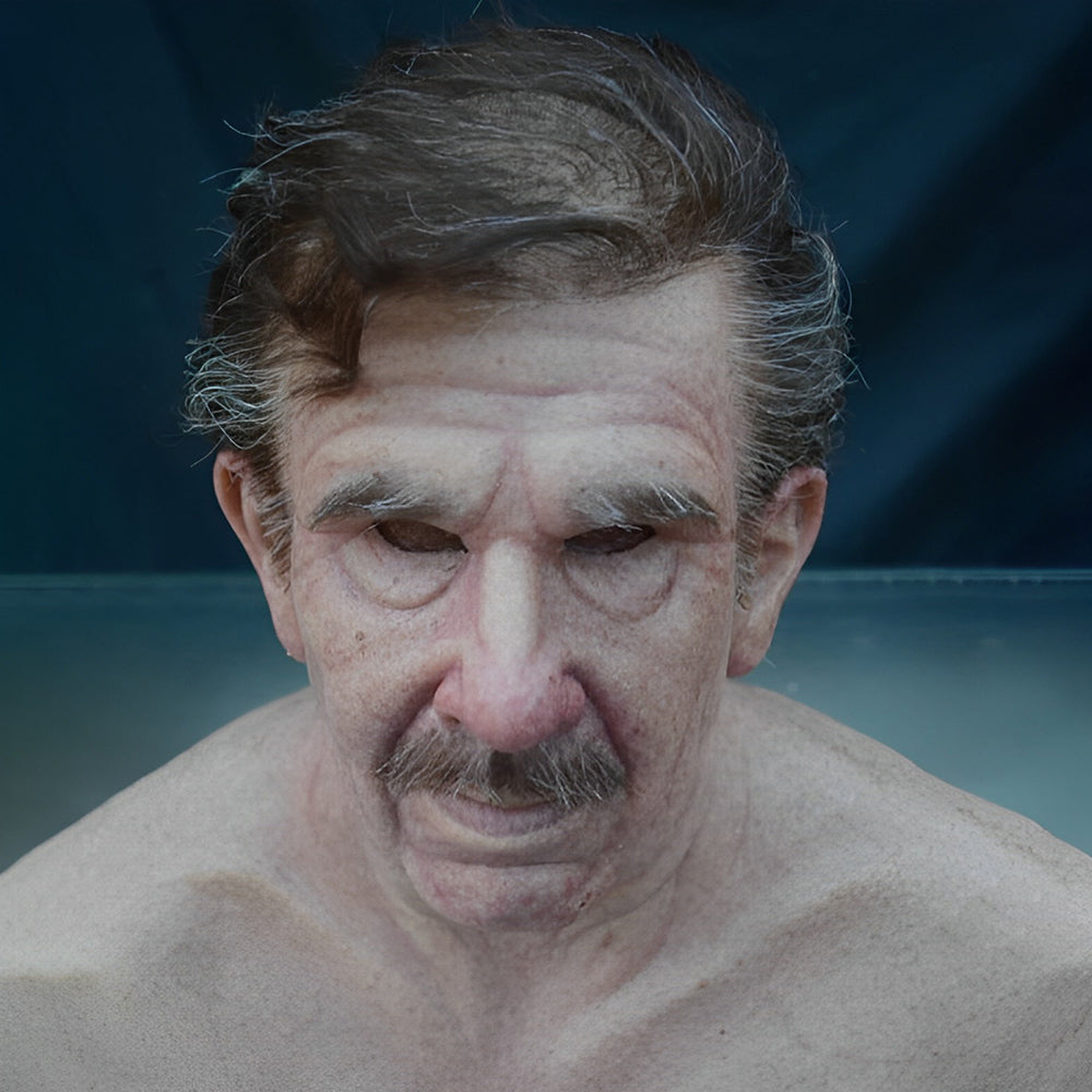Realistic Old Man Latex Costume Mask for Adults