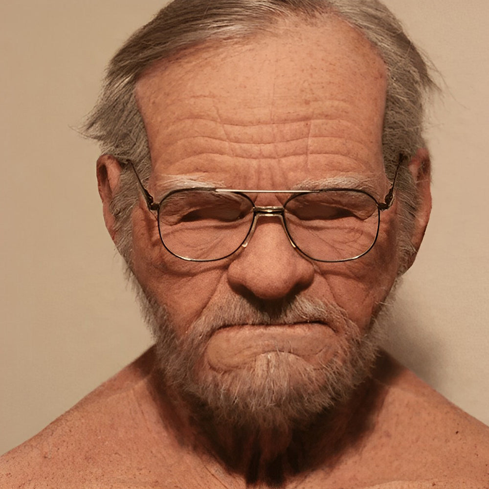 Realistic Old Man Latex Costume Mask for Adults