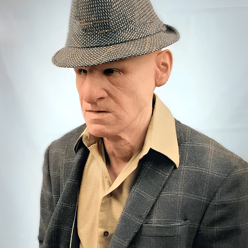 Realistic Old Man Latex Costume Mask for Adults